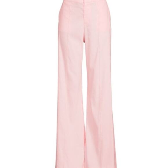 Alice and Olivia Dylan High Rise Pintuck Wide Leg Pants Petal - Picture 6 of 10